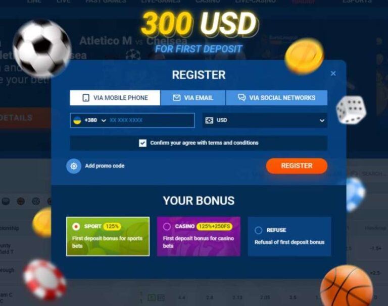 Web'de Spor bahisleri ve Yerel kumarhane Giriş Bonusu 300$